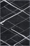 Layla Abstract Stripe Charcoal Rug