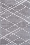 Layla Abstract Stripe Grey Rug