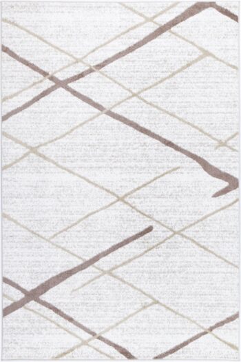 Layla Abstract Stripe Latte Rug