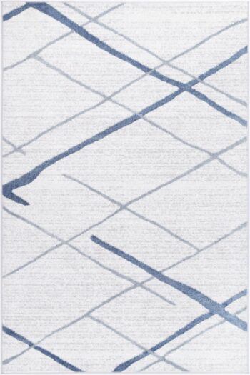 Layla Abstract Stripe Light Blue Rug