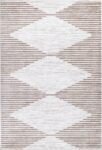 Layla Abstract Diamond Latte Rug