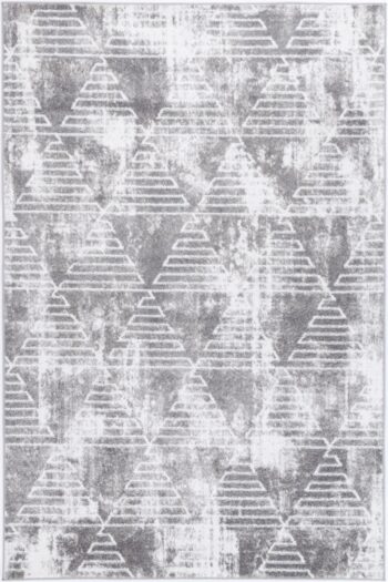 Layla Transitional Geometric Silver Rug
