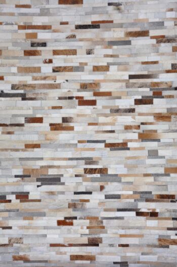 Premium Cowhide Patchwork Rug - Natural