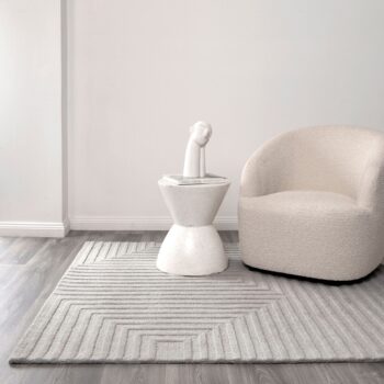 Nordic Nest Felix Light Grey Wool Rug