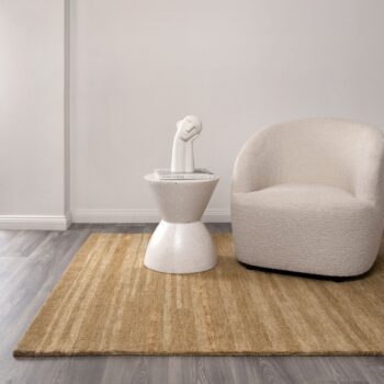 Nordic Nest Linear Caramel Wool Rug