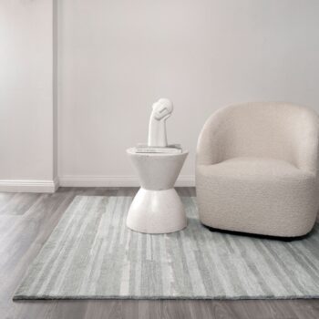 Nordic Nest Linear Light Ash Wool Rug