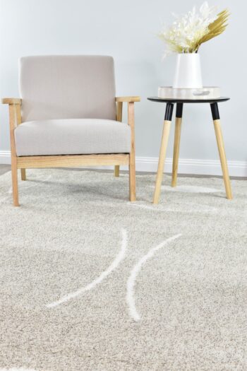 Zen Serenity Beige Brown Contemporary Rug