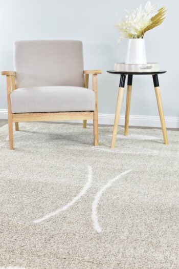 Zen Serenity Beige Brown Contemporary Rug