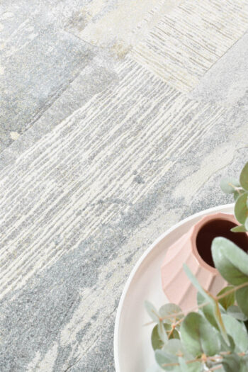 Zenith Washed Silver Grey Contemporary Rug