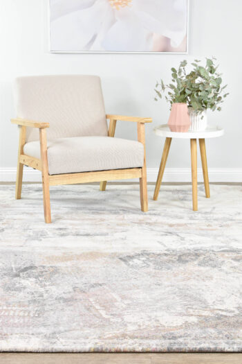 Zenith Silver Grey Washed Contemporary Rug