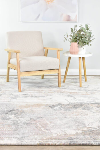 Zenith Silver Grey Washed Contemporary Rug