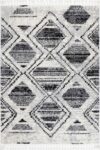 Cassandra Black White Diamond Rug