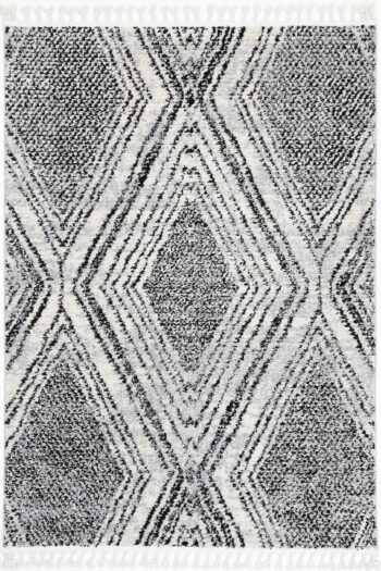 Cassandra Black White Geometric Rug