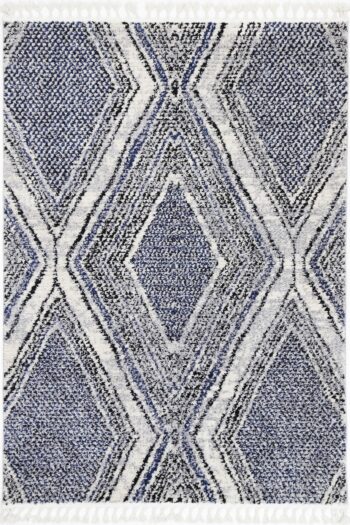 Cassandra Navy Blue Geometric Rug