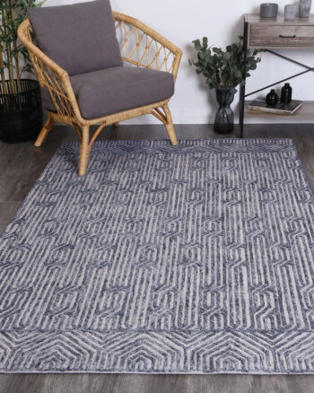 Hayes Tribal Black Light Grey Rug
