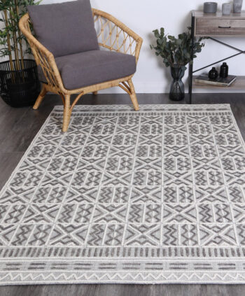 Hayes Criss Cross Light Grey Rug