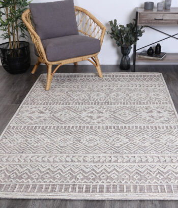 Hayes Tribal Light Grey Rug