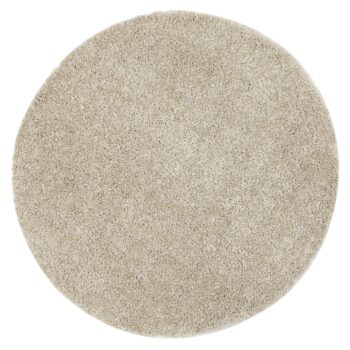 Danso Shaggy Beige Round Rug