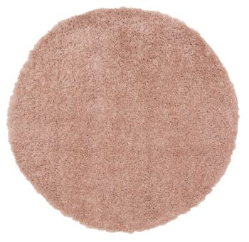 Danso Shaggy Blush Pink Round Rug