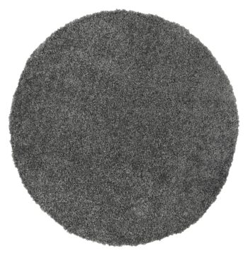 Danso Shaggy Charcoal Grey Round Rug
