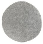 Danso Shaggy Silver Grey Round Rug