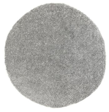 Danso Shaggy Silver Grey Round Rug