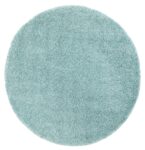 Danso Shaggy Turquoise Blue Round Rug