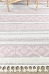 Gypsy Pink & Ivory Textured Tribal Rug