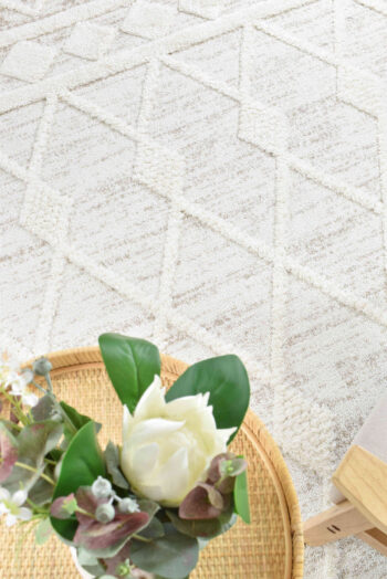 Gypsy Neutral & Ivory Textured Tribal Rug