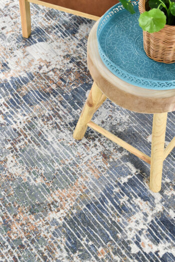 Zenith Blue Multi Contemporary Rug