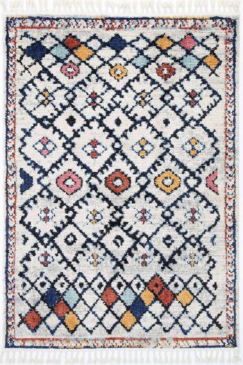 Pandora Boho Moroccan Ifran Blue Rug