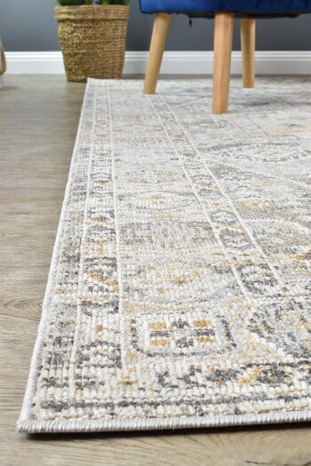 Ocean Breeze Grey Mustard Transitional Rug