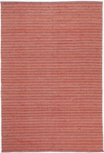Myra Natural Wool Red Striped Rug