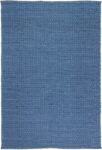 Myra Natural Wool Navy Blue Diamond Rug