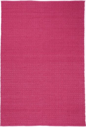 Myra Natural Wool Hot Pink Diamond Rug