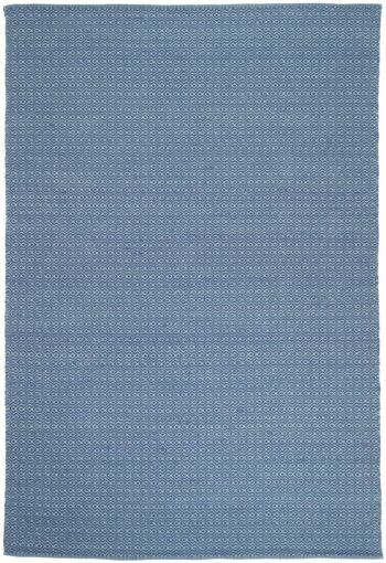 Myra Natural Wool Blue Diamond Rug