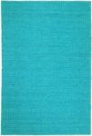 Myra Natural Wool Turquoise Blue Diamond Rug