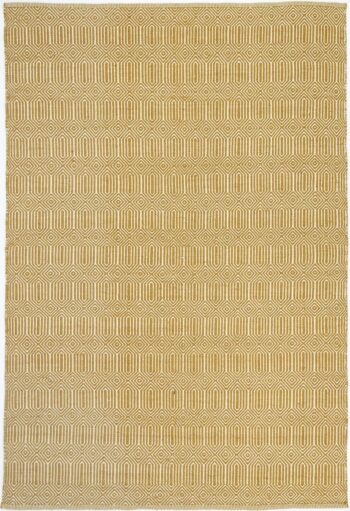 Myra Natural Wool Yellow Line Rug