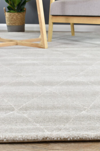 Harmony Neutral Modern Plush Diamond Rug