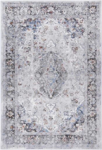 Drift Grey Multi Floral Traditional Rug
