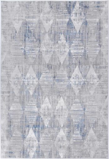 Drift Grey Blue Diamond Rug