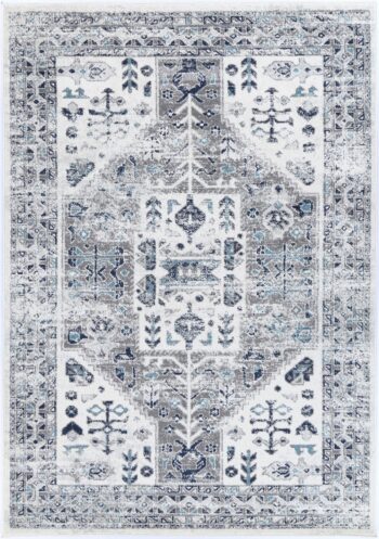 Alpine Cream Blue Traditional Rug