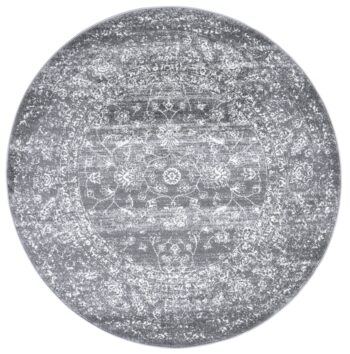 Alpine Grey Transitional Round Rug