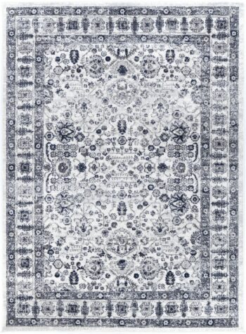 Alpine Navy Cream Traditional Rug