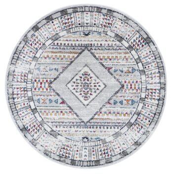 Alpine Multi Tribal Round Rug