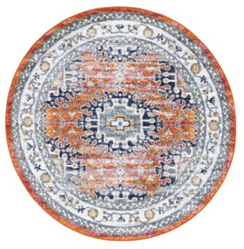 Alpine Rust Multi Traditional Round Rug