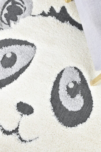 Kingdom Cream Ivory Kids Plush Panda Rug