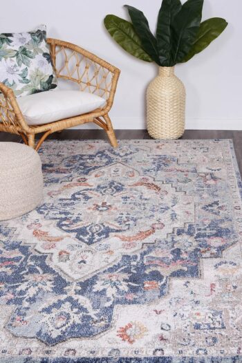 Clara Alexander Transitional Navy Multi Rug