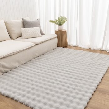 Cloud Drift Washable Silver Rug