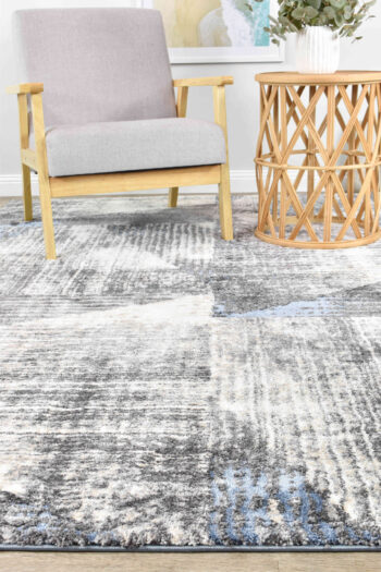 Urban Chic Blue Charcoal Tapestry Rug